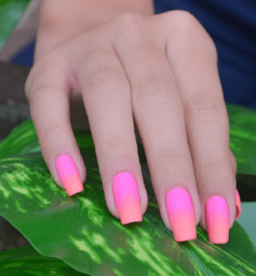 super wow uñas tradicionales rosa